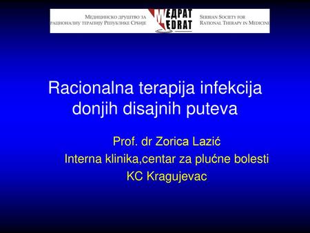 Racionalna terapija infekcija donjih disajnih puteva