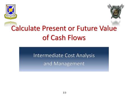 Calculate Present or Future Value of Cash Flows