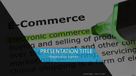 - Presentation Subtitle -