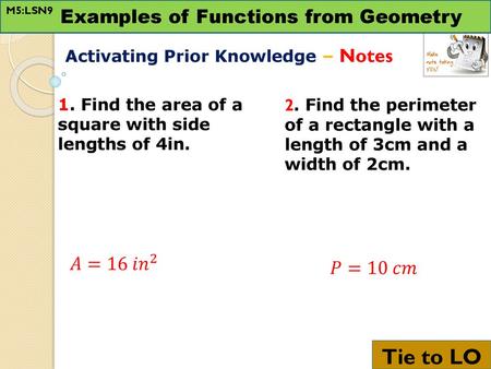 Activating Prior Knowledge – Notes