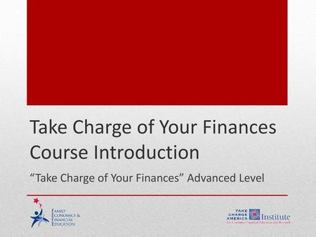 Take Charge of Your Finances Course Introduction