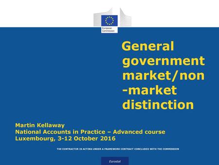 General government market/non-market distinction