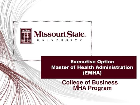 Executive Option Master of Health Administration (EMHA)