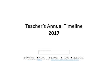 Teacher’s Annual Timeline 2017