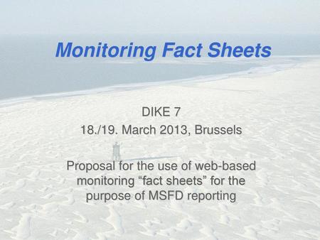 Monitoring Fact Sheets