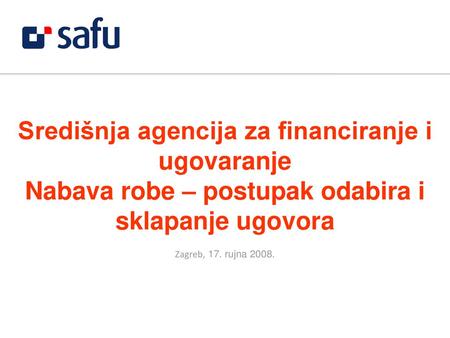 Središnja agencija za financiranje i ugovaranje