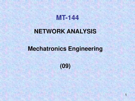 Mechatronics Engineering