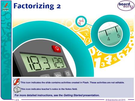 Factorizing expressions