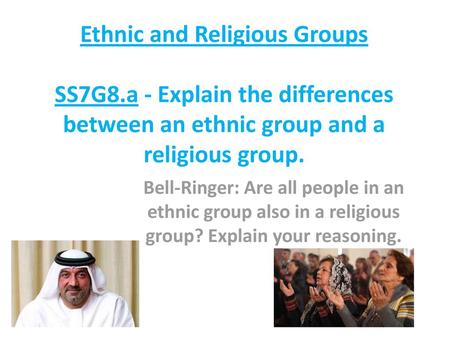 Ethnic and Religious Groups SS7G8