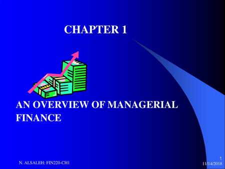 AN OVERVIEW OF MANAGERIAL FINANCE