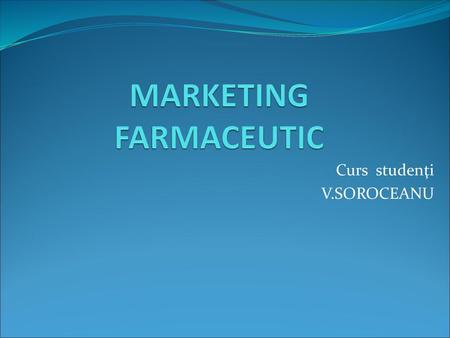 MARKETING FARMACEUTIC