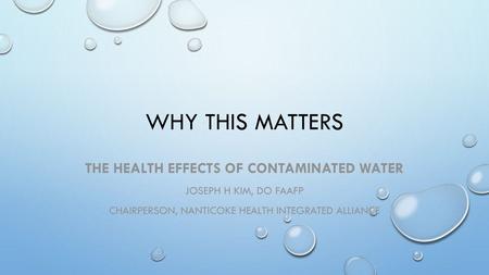 The health effects of contaminated water