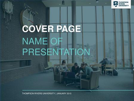 COVER PAGE NAME OF PRESENTATION