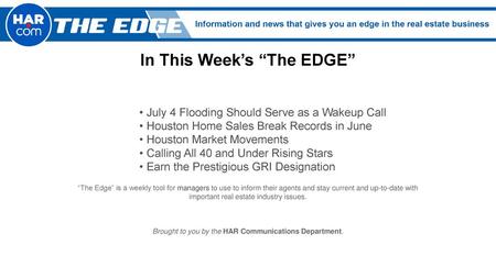 In This Week’s “The EDGE”