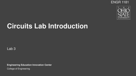 Circuits Lab Introduction