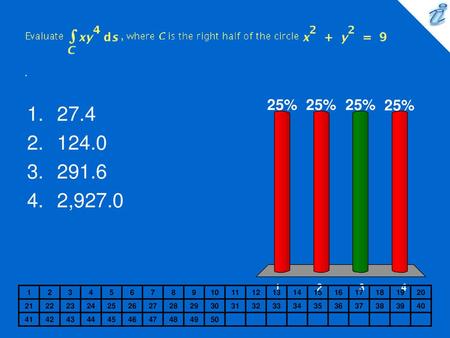 Evaluate {image} , where C is the right half of the circle {image} .