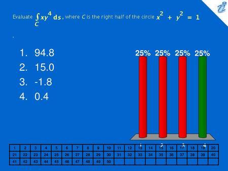 Evaluate {image} , where C is the right half of the circle {image} .