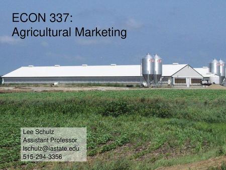 Agricultural Marketing