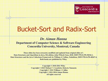 Bucket-Sort and Radix-Sort