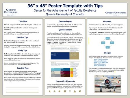 36” x 48” Poster Template with Tips