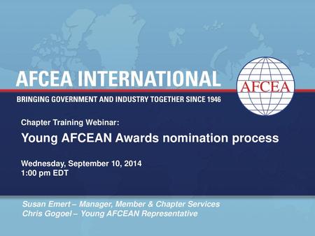 Young AFCEAN Awards nomination process