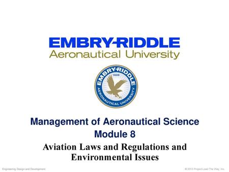 Management of Aeronautical Science Module 8