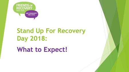 Stand Up For Recovery Day 2018: