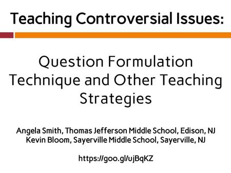 Teaching Controversial Issues: