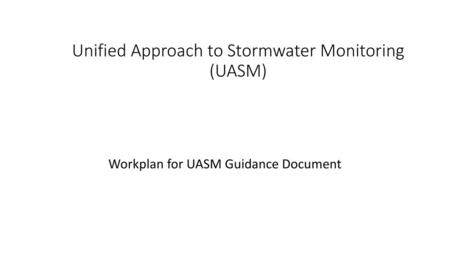 Unified Approach to Stormwater Monitoring (UASM)