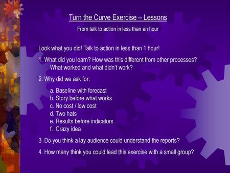 Turn the Curve Exercise – Lessons