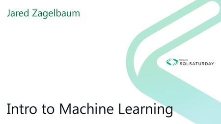 Intro to Machine Learning