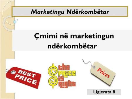 Çmimi në marketingun ndërkombëtar