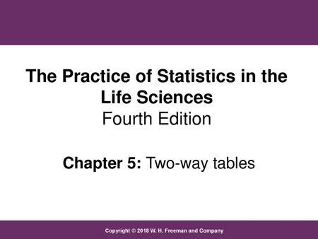 The Practice of Statistics in the Life Sciences Fourth Edition