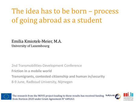 The idea has to be born – process of going abroad as a student