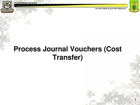 Process Journal Vouchers (Cost Transfer)