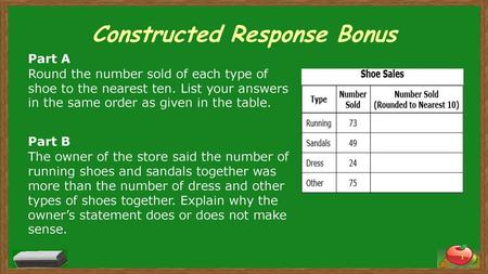 Constructed Response Bonus