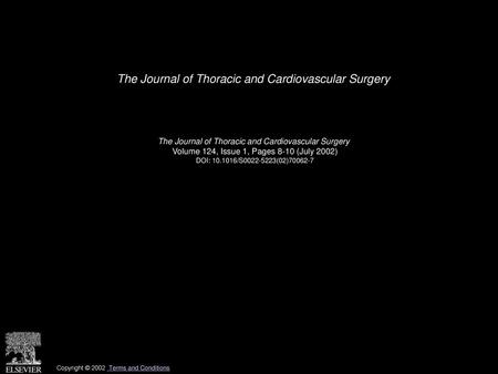 The Journal of Thoracic and Cardiovascular Surgery