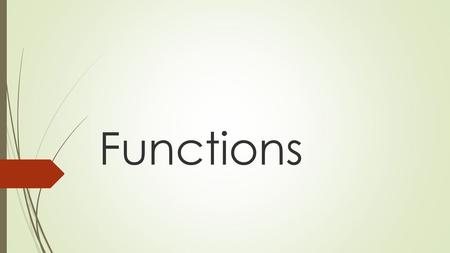 Functions.