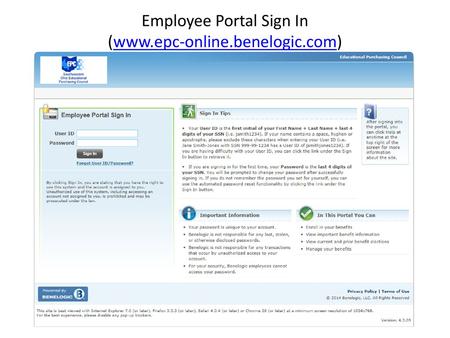 Employee Portal Sign In (