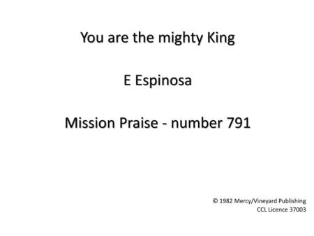 Mission Praise - number 791