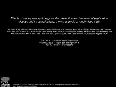 Effects of gastroprotectant drugs for the prevention and treatment of peptic ulcer disease and its complications: a meta-analysis of randomised trials 