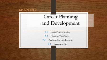 Career Planning and Development