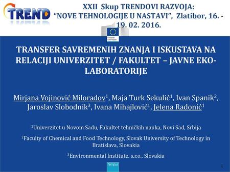 XXII Skup TRENDOVI RAZVOJA: “NOVE TEHNOLOGIJE U NASTAVI”, Zlatibor, 16