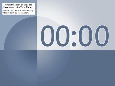 To start the timer, on the Slide Show menu, click View Show.