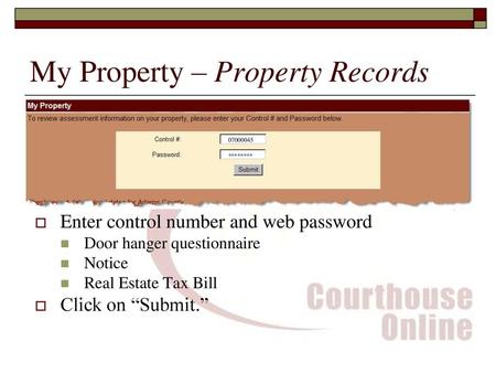 My Property – Property Records