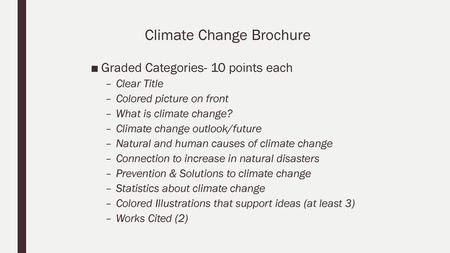 Climate Change Brochure