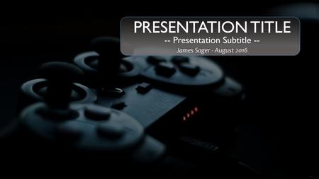 -- Presentation Subtitle --