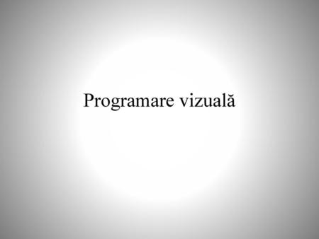 Programare vizuală.