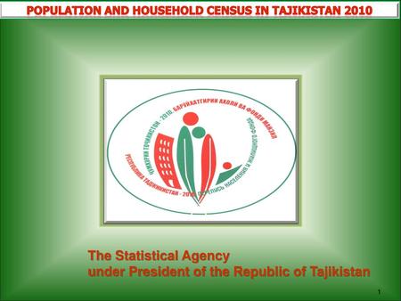 Population and household census in Tajikistan 2010