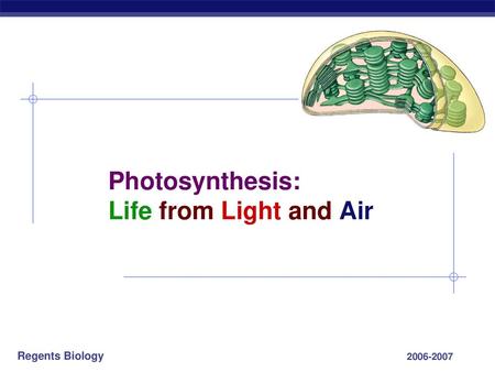 Photosynthesis: Life from Light and Air